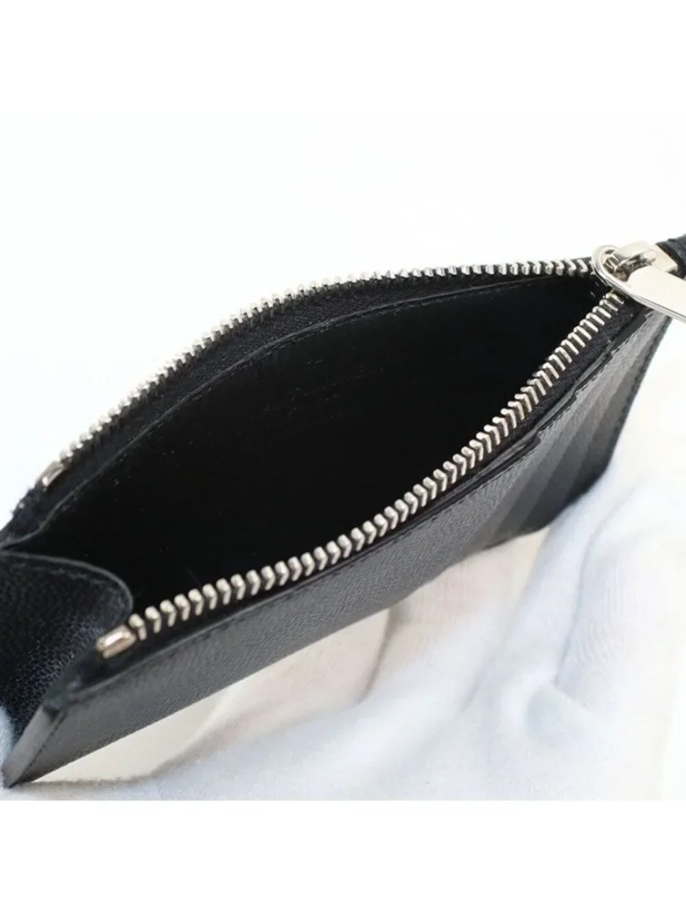 ★SOLD★ Saint Laurent Fragment Zip Pouch Coin Case Calf - Picture 3 of 6